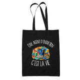 Tote Bag Noir Être agent d'entretien c'est la vie