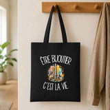 Tote Bag Noir Être bijoutier c'est la vie