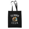 Tote Bag Noir Être imprimeur c'est la vie