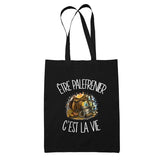 Tote Bag Noir Être palefrenier c'est la vie