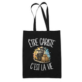 Tote Bag Noir Être cariste c'est la vie
