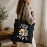 Tote Bag Noir Être préparateur de commandes c'est la vie