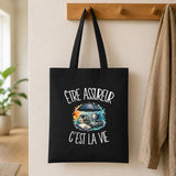 Tote Bag Noir Être assureur c'est la vie
