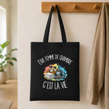 Tote Bag Noir Être femme de chambre c'est la vie