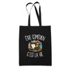 Tote Bag Noir Être comédien c'est la vie