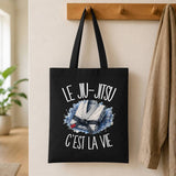 Tote Bag Noir Le jiu-jitsu c'est la vie