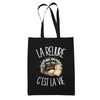 Tote Bag Noir La reliure c'est la vie
