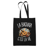 Tote Bag Noir La bachata c'est la vie