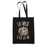 Tote Bag Noir La valse c'est la vie