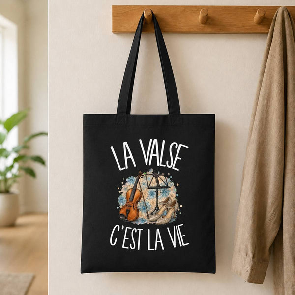 Tote Bag Noir La valse c'est la vie