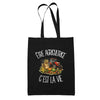 Tote Bag Noir Être agricultrice c'est la vie