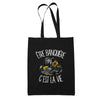 Tote Bag Noir Être banquière c'est la vie