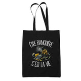Tote Bag Noir Être banquière c'est la vie