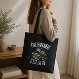 Tote Bag Noir Être banquière c'est la vie