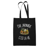 Tote Bag Noir Être jardinière c'est la vie