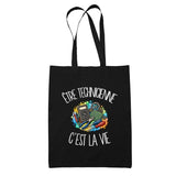 Tote Bag Noir Être technicienne c'est la vie