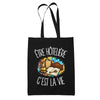 Tote Bag Noir Être hôtelière c'est la vie