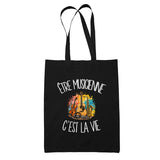 Tote Bag Noir Être musicienne c'est la vie