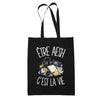 Tote Bag Noir Être AESH c'est la vie
