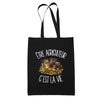 Tote Bag Noir Être agriculteur c'est la vie