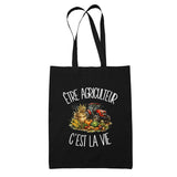 Tote Bag Noir Être agriculteur c'est la vie