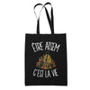 Tote Bag Noir Être ATSEM c'est la vie