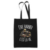 Tote Bag Noir Être barbier c'est la vie