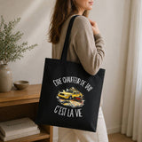 Tote Bag Noir Être chauffeur de taxi c'est la vie