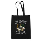 Tote Bag Noir Être comptable c'est la vie
