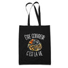 Tote Bag Noir Être couvreur c'est la vie