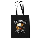 Tote Bag Noir Être déménageur c'est la vie