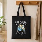 Tote Bag Noir Être dentiste c'est la vie