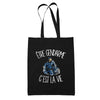 Tote Bag Noir Être gendarme c'est la vie
