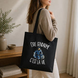 Tote Bag Noir Être gendarme c'est la vie