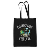 Tote Bag Noir Être orthophoniste c'est la vie