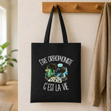 Tote Bag Noir Être orthophoniste c'est la vie