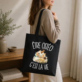 Tote Bag Noir Être ostéo c'est la vie