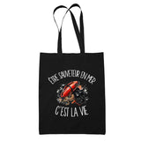 Tote Bag Noir Être sauveteur en mer c'est la vie