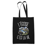 Tote Bag Noir L'Écosse c'est la vie