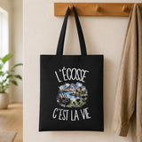 Tote Bag Noir L'Écosse c'est la vie