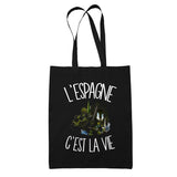 Tote Bag Noir L'Espagne c'est la vie