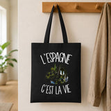 Tote Bag Noir L'Espagne c'est la vie