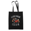 Tote Bag Noir La boxe française c'est la vie