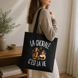Tote Bag Noir La chorale c'est la vie