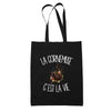 Tote Bag Noir La cornemuse c'est la vie