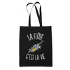 Tote Bag Noir La flûte c'est la vie