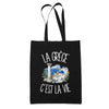 Tote Bag Noir La Grèce c'est la vie