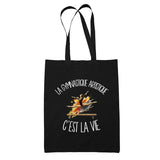 Tote Bag Noir La gymnastique artistique c'est la vie
