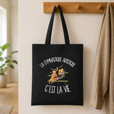 Tote Bag Noir La gymnastique artistique c'est la vie