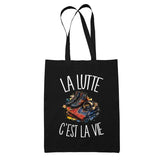 Tote Bag Noir La lutte c'est la vie